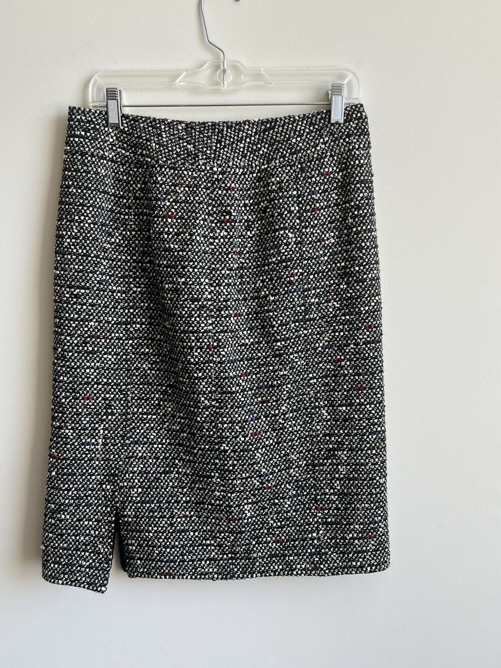 Lafayette 148 New York Virgin Wool Blend Tweed Pencil Skirt Womens 6 Lined